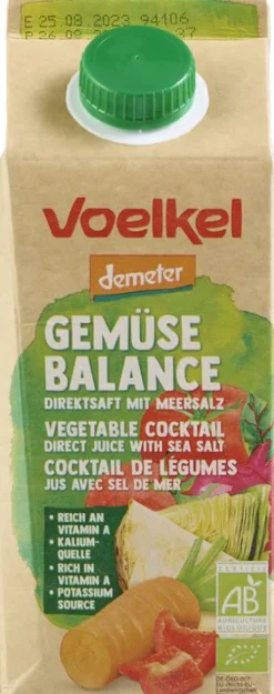 VOELKEL Gemüsesäfte|Glutenfreie Lebensmittel^- Gemüse Balance demeter, 0,75l