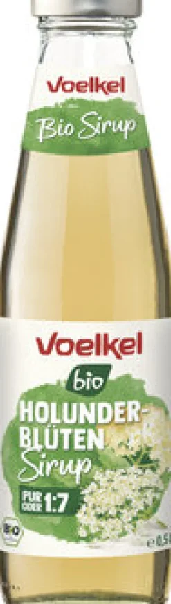 VOELKEL Sirup|Glutenfreie Lebensmittel^- Holunderblüten Sirup bio, 500ml