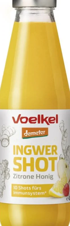 VOELKEL Gemüsesäfte^- Ingwer Shot Zitrone Honig, 500ml