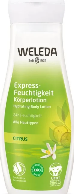 WELEDA Hautpflege|Duschgel^- Citrus Express-Feuchtigkeit Körperlotion 200ml