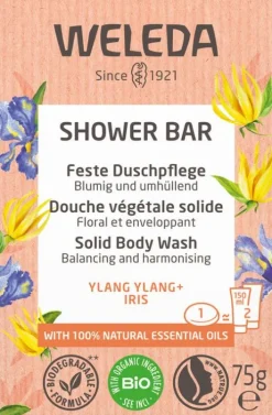 WELEDA Hautpflege|Duschgel^- Feste Duschpflege Ylang Ylang + Iris 75g