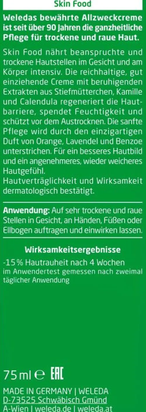 WELEDA Hautcremes|Hautpflege^- Skin Food nährende Intensivpflege 75ml