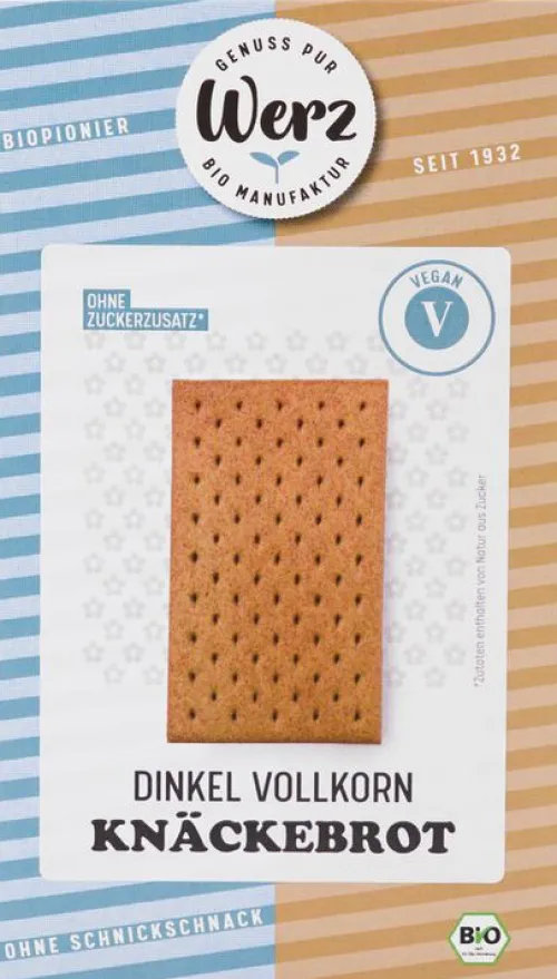 Karl Otto Werz naturkornmühle GmbH & Co. KG Knabbergebäck^Werz - Dinkel Vollkorn-Knäckebrot bio 150g