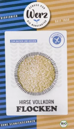 WERZ Glutenfreie Lebensmittel^- Hirse Vollkorn Flocken, glutenfrei bio 250g