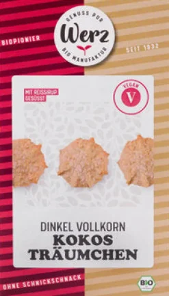 WERZ Knabbergebäck^- Kokos Träumchen, Dinkel Vollkorn, bio, 110g