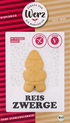 Karl Otto Werz naturkornmühle GmbH & Co. KG Knabbergebäck|Glutenfreie Lebensmittel^Werz - Reis Vollkorn-Zwerge bio 125g