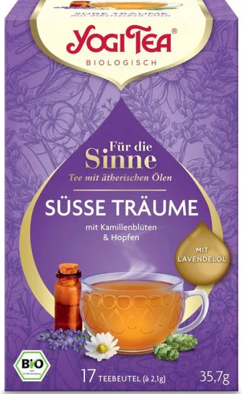 Yogi Tea Glutenfreie Lebensmittel^® - Für die Sinne Süße Träume Bio-Kräutertee 17 Btl.