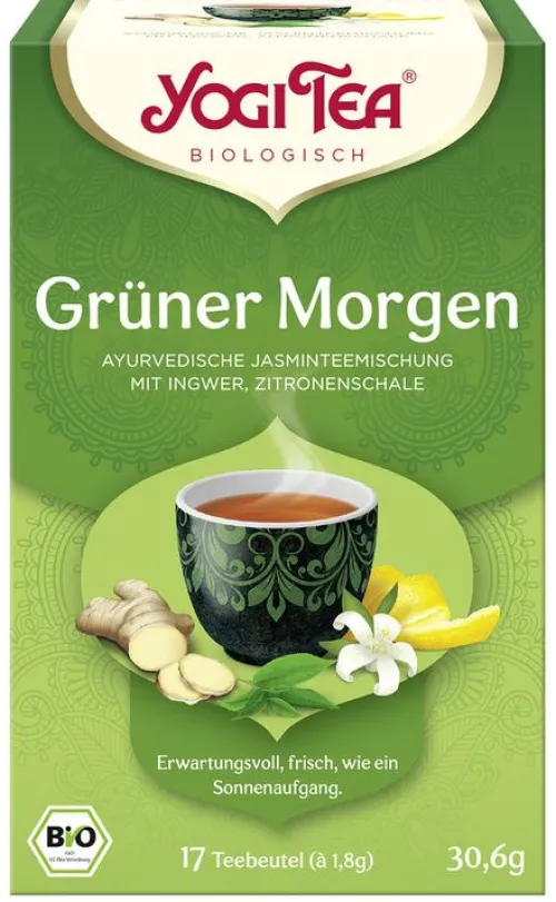 Yogi Tea Glutenfreie Lebensmittel^® - Grüner Morgen Bio 17 Btl.