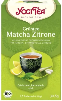 Yogi Tea Glutenfreie Lebensmittel^- Grüntee Matcha Zitrone bio 17x 1,8g