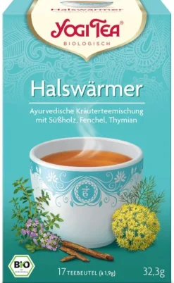 Yogi Tea Glutenfreie Lebensmittel^- Halswärmer Bio-Kräutertee, 17 Beutel á 1,9g