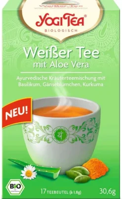 Yogi Tea Glutenfreie Lebensmittel^- weißer Tee mit Aloe Vera Bio 17 Stk.