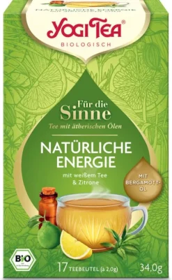 Yogi Tea Kräutertee|Glutenfreie Lebensmittel^, Für die Sinne Natürliche Energie, BioTee 17x2,0g