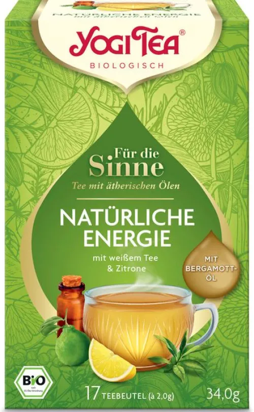Yogi Tea Kräutertee|Glutenfreie Lebensmittel^, Für die Sinne Natürliche Energie, BioTee 17x2,0g