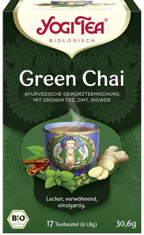 Yogi Tea Glutenfreie Lebensmittel^Green Chai Bio 17x1,8g