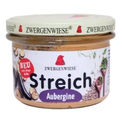 ZWERGENWIESE Vegane Brotaufstriche|Glutenfreie Lebensmittel^- Aubergine Streich Bio Vegan 180g