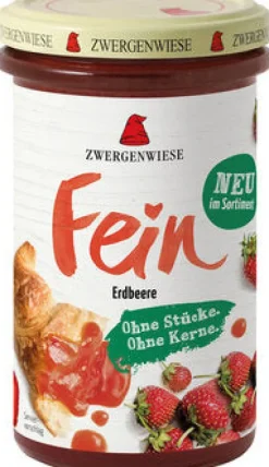 ZWERGENWIESE Fruchtaufstriche|Glutenfreie Lebensmittel^- Fein Erdbeere bio 280g