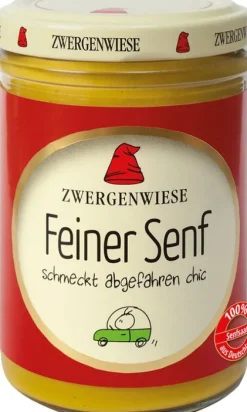 ZWERGENWIESE Saucen Und Dressing|Glutenfreie Lebensmittel^- Feiner Senf bio, 160ml