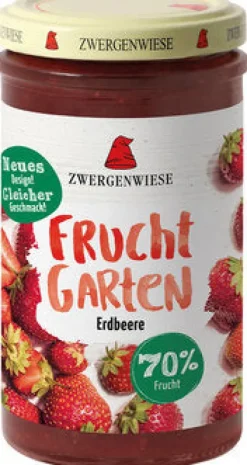 ZWERGENWIESE Fruchtaufstriche|Glutenfreie Lebensmittel^- FruchtGarten Erdbeere, bio, 225g