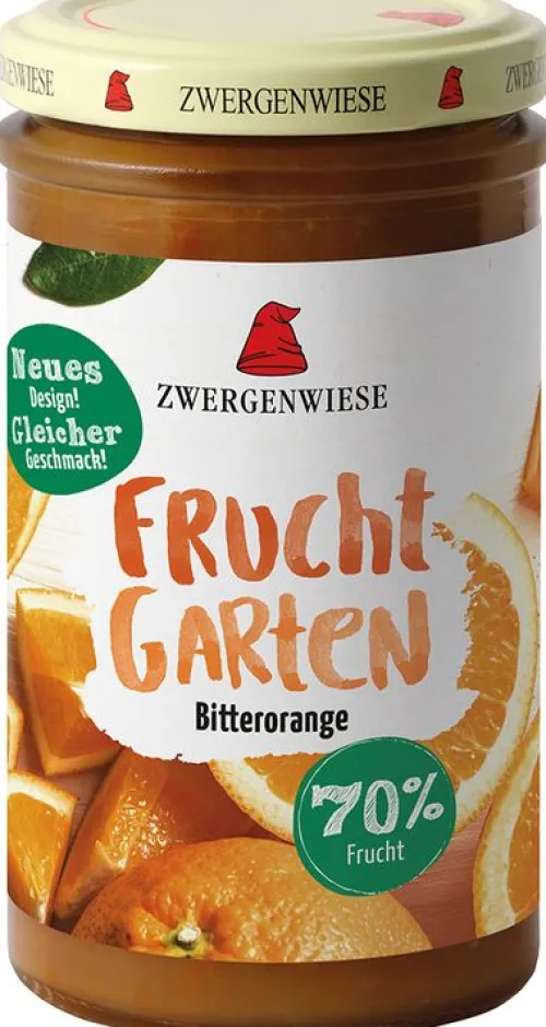 ZWERGENWIESE Fruchtaufstriche|Glutenfreie Lebensmittel^- FruchtGarten Bitterorange bio glutenfrei 225g