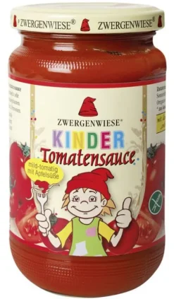 Kinder ZWERGENWIESE Pikante Brotaufstriche|Kids & Schule^- Kinder Tomatensauce mit Apfelsüße bio 350g