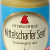 ZWERGENWIESE Saucen Und Dressing|Glutenfreie Lebensmittel^- Mittelscharfer Senf bio, 160ml