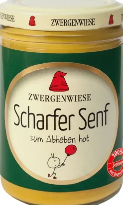 ZWERGENWIESE Saucen Und Dressing|Glutenfreie Lebensmittel^- Scharfer Senf bio, 160ml