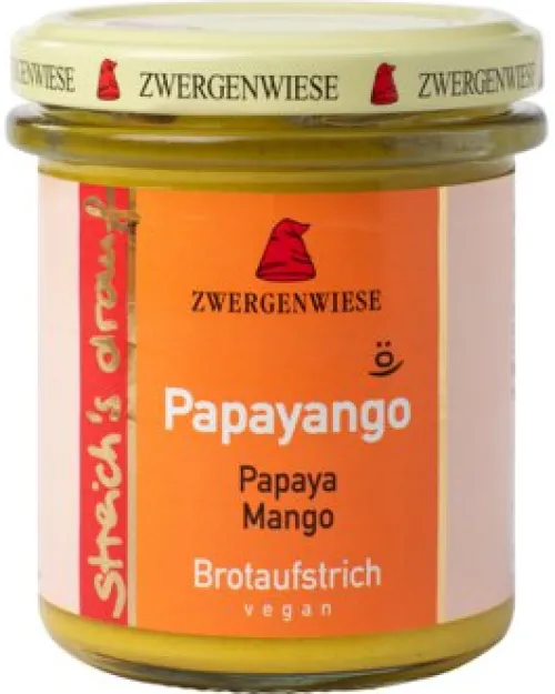 ZWERGENWIESE Vegane Brotaufstriche|Glutenfreie Lebensmittel^- streich´s drauf Papayango bio 160g
