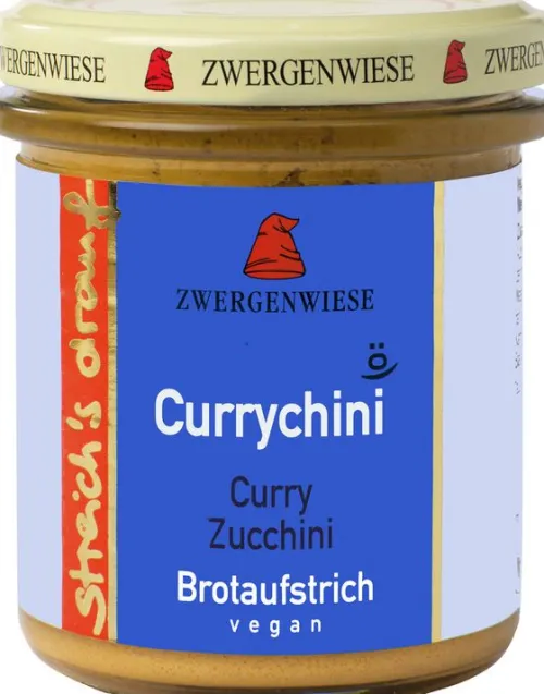 ZWERGENWIESE Pikante Brotaufstriche|Glutenfreie Lebensmittel^- streich's drauf Currychini bio 160g