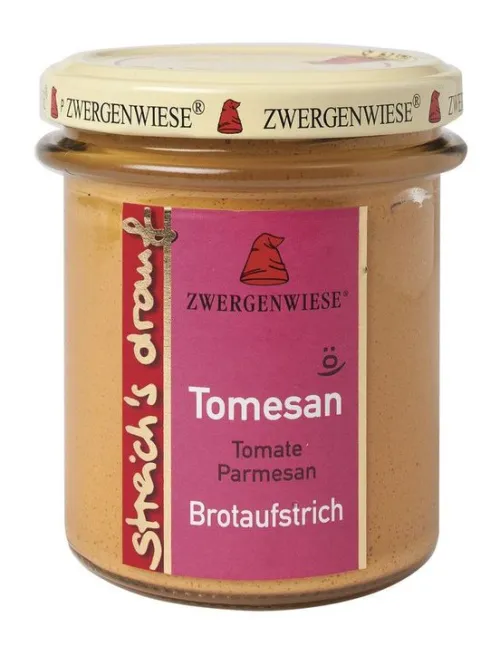 ZWERGENWIESE Pikante Brotaufstriche|Glutenfreie Lebensmittel^- Tomesan streich s drauf bio glutenfrei 160g