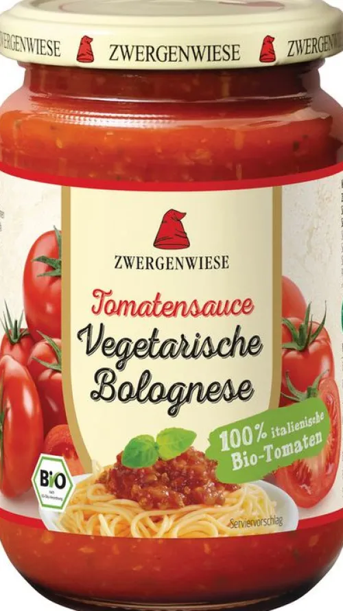 ZWERGENWIESE Saucen Und Dressing^- Vegetarische Bolognese, 340ml